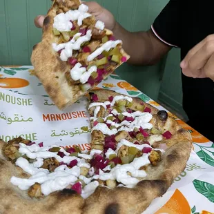 Chicken Shawarma Manoushe