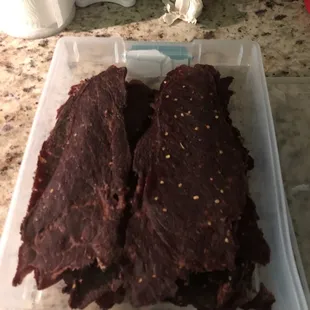 Jerky made from Z Bar&apos;s beef and academy sports hot jerky mix. Easily half price over store made jerky.