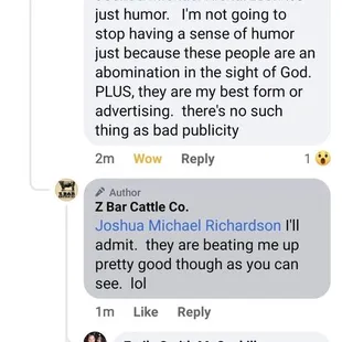 Commentary by Z Bar Cattle Co