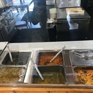 A lot of choices for side dishes.