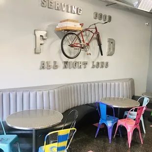 Inside the restaurant- quirky and clean