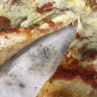 a slice taken out of it