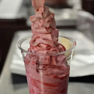 Hand Spun Strawberry Milk Shake!