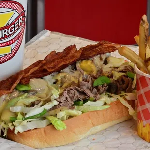 Steak &amp; Cheese with Bacon