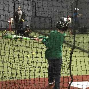 A little quality time with the boys at the cages