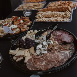 Wonderfully displayed charcuterie and bruschetta