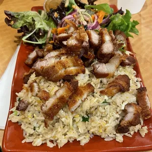 Crispy Pork Belly Fried Rice