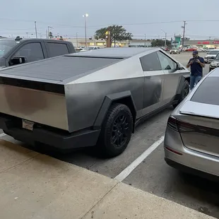 Cyber truck outside