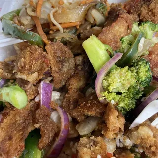 Fried Fish Rice Bowl