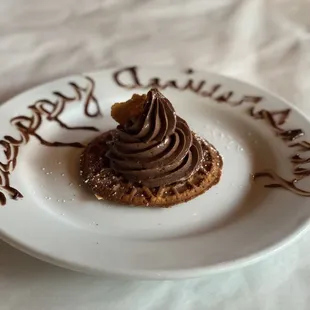 a dessert on a plate