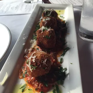 Stuffed Parmigiana Risotto Fritter