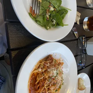 Chicken parm &amp; spinach salad