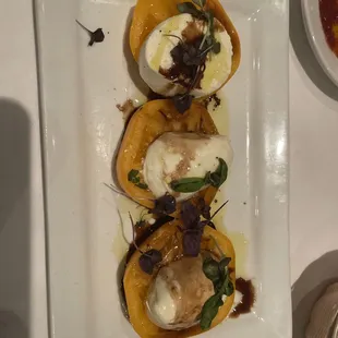 Hand-stretched mozzarella caprese