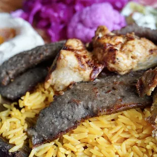 Beef and Lamb Gyro and Chicken Kabab