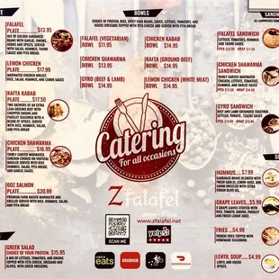 Menu as of January 2025
