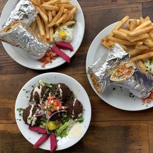 Platters of food (when dine out was available)