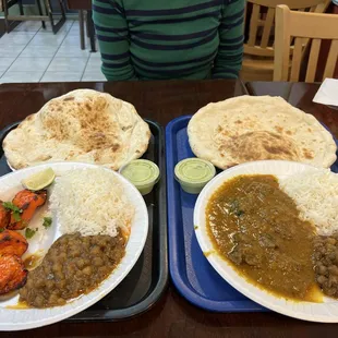 Chicken Boneless Platter Lamb Curry Platter