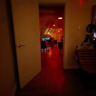 Looking back into the main room