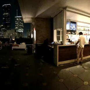 Pano of the rooftop bar