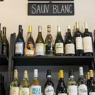 a variety of wines