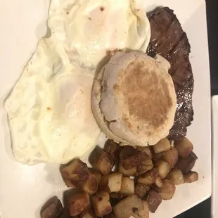 Steak and eggs