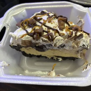 Peanut butter pie. Locally made. Good
