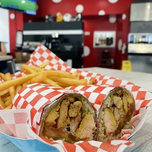 Chicken Kabob Burrito
