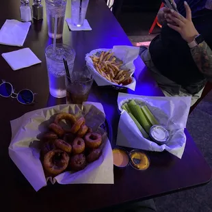 a table full of food