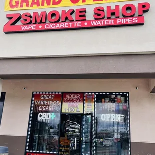 the front of the store
