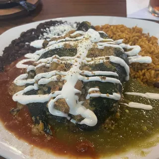 Chicken Tinga Chile Relleno