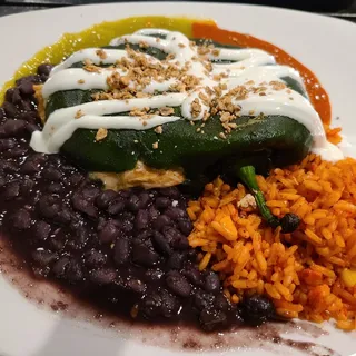 Chicken Tinga Chile Relleno