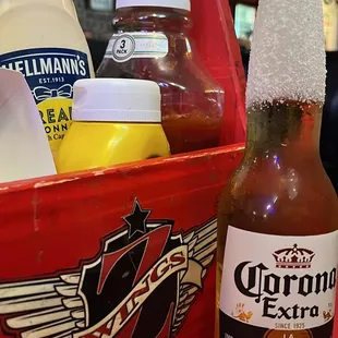 a bottle of corona extra