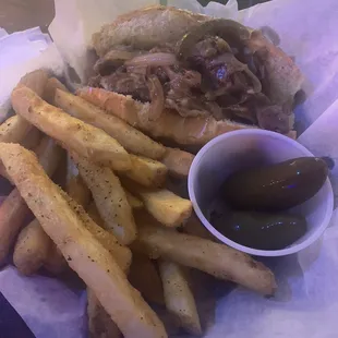 Philly cheesesteak sandwich