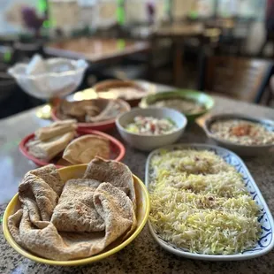 Gorrasa: Sudanese flatbread which is soft and doughy.  Rice Peanut Butter Salad Bread