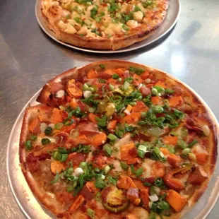 Sweet potato and apple pies (har har har).