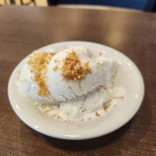 Homemade coconut ice cream