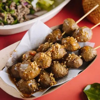 Beef Meatball Skewers