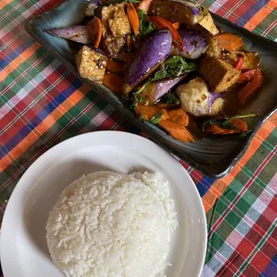 Eggplant and rice