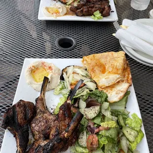 Lamb Chops Platter &amp; Lamb Shish Kabob Platter
