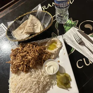 Chicken and rice platter