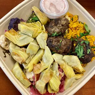 Lamb &amp; Beef Kabob Rice Bowl