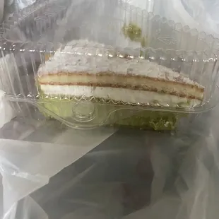 The pistachio cake was fire