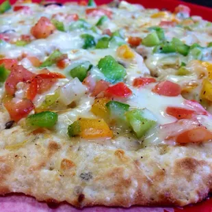 The Veggie with Cheese pie on &quot;Jeerish&quot; crust, absolutely delicious!