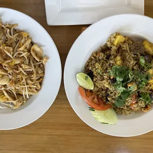 Pad Thai and Pineapple beef fried rice - can&apos;t go wrong!