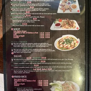 ramen and noodles, menu