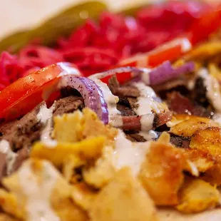 a close up of a plate of food