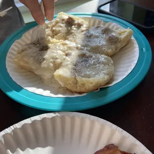 Sausage and gravy biscuits