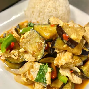 Stir fried eggplant