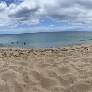 Beautiful sandy beach with lots of space for swimming