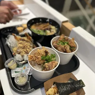 Zabon Ramen Crunchy Roll Kara Age Bowl Spicy Pork Bite Bowl